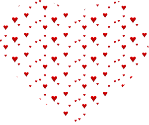 Gif animé coeurs en coeur